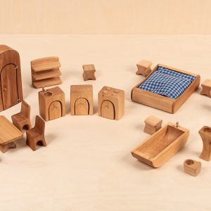 Möbelsatz für Puppenhäuser 19-teilig